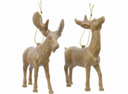 Ozdoba vánoční jelen nebo los 12 cm