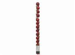 Ozdoba vánoční koule 14 ks / 3 cm červená plast