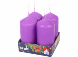 Svíčka adventní fialová 4 ks