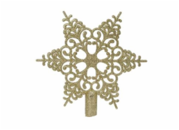 Špička Vánoční hvězda zlatá plast