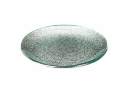 Tácek na svíčku kulatý stříbrný 12x1 cm