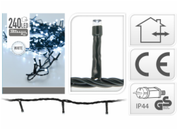 HOMESTYLING Vánoční světelný řetěz studená bílá 240 LED / 18 m KO-AX8400040