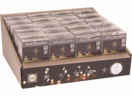 Světla vánoční 40 LED žárovek hvězda teplá bílá