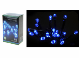Světla vánoční 80 LED modrá vnitřní i venkovní