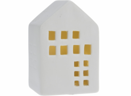 Dekorace domeček keramický LED 9 cm