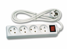 Přívod prodlužovací 1,5 m 4 zásuvky - vypínač, max.10A