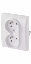 Zásuvka dvojnásobná bílá