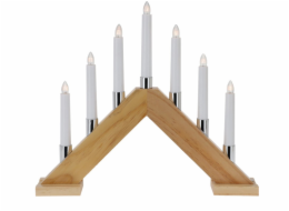 Svícen Vánoční most 7 LED žárovek