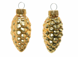 Ozdoba šiška zlatá sada 12 ks