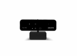 DICOTA Webcam PRO Face Recognition - Webkamera - barevný - 1920 x 1080 - 1080p - audio - USB 2.0