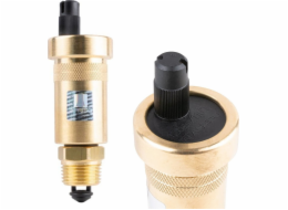 Afriso Automatic, vertikální odvzdušňovací ventil PrimoVent G3/8 s Aquastop a nožním ventilem R1/2 (S)A