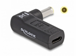 Delock Adaptér na kabel na nabíjení laptopu, ze zásuvky USB Type-C na zástrčku Samsung 5,5 x 3,0 mm, úhlový 90°