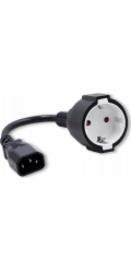 Qoltec IEC 320 C14 / adaptér SCHUKO | 0,15 m