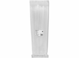 Organizátor Qoltec Recsessing Clamps/Tritets 7,2*400 mm UV nylon Bílý