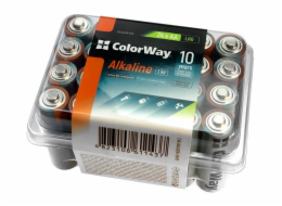 Colorway alkalická baterie AA/ 1.5V/ 24ks v balení/ Plastový box