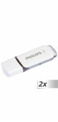 Philips USB 2.0 2-Pack      32GB Snow Edition Shadow Grey FM32FD70D/00