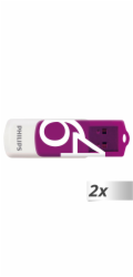 Philips USB 2.0 2-Pack      64GB Vivid Edition Magic Purple FM64FD05D/00