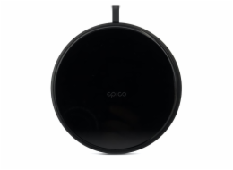 Epico ULTRASLIM WIRELESS PAD 10W/7.5W/5W - černá (zabudovaný kabel)