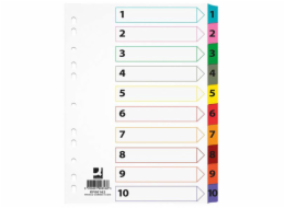 Q-Connect Mylar Cardboard Dividers A4 1-10 (KF00162)