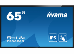 iiyama ProLite T6562AS-B1 - 65" Třída úhlopříčky (64.5" zobrazitelný) displej LCD s LED podsvícením - interaktivní digital signage - s vestavěný mediální přehrávač a dotyková obrazovka (multi touch) -