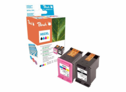 Peach 2-pack - černá, barva (azurová, purpurová, žlutá) - kompatibilní - repasovaná - inkoustová kazeta (alternativa k: HP C2P05AE, HP C2P07AE, HP 62XL)