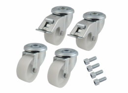 Kolečka otočná pro stoj.rack, nosn.600kg, set 4ks