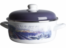 Rendlík smalt 16 cm/1,5 l s poklicí dekor levandule