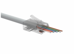 SOLARIX Univerzální EASY konektor RJ45 CAT5E UTP 8p8c na drát i licnu, 100ks SXRJ45-5E-UTP-EASY Univerzální EASY konektor RJ45 CAT5E UTP 8p8c na drát i licnu, 100ks