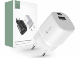 Tech-Protect Charger Tech-Protect C20W Mini 2-Port Network Charger PD 20W QC 3.0 WHITE