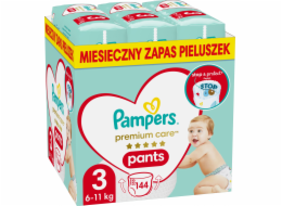 PAMPERS Premium Kalhotkové pleny velikost 3, 6-11kg, 144ks