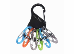 Nite Ize KeyRack z nerezové oceli + 6x mikro karabina mix barev (KLKP-01-R3)