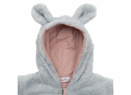 Luxusní dětský zimní overal New Baby Teddy bear šedo růžový