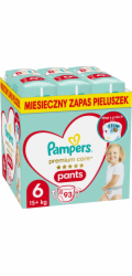 PAMPERS Premium Kalhotkové pleny velikost 6, 15-25kg, 93ks