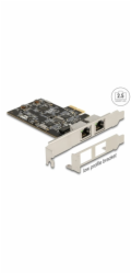 DeLOCK PCI Express x2 karta na 2 x RJ45 2,5 Gigabit, LAN adaptér