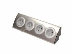 Orno Nábytková zásuvka 4x230V INOX
