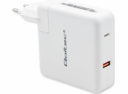 Nabíječka Qoltec GaN FAST 108W nabíječka | 5-20V | 3-4,7A | USB C | Bílý