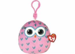 Klíčenka TY Mascot TY Squish-a-Boos WINX - růžová sova 8,5 cm 39573