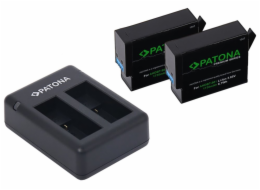 PATONA nabíječka pro digitální kamer Dual GoPro Hero 9/Hero 10/Hero 11/Hero 12/ 2x baterie 1730 mAh