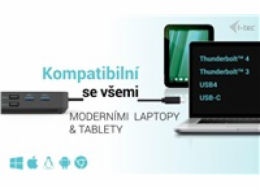 i-tec USB-C HDMI + Dual DP Docking Station + PD 100 W + Universal Charger 112 W