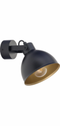 Nástěnná lampa Mars 1-bod E27 černá / zlatá