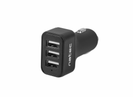 Natec nabíječka do auta CONEY, 2XUSB, 1XUSB-C, 84W