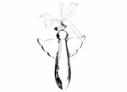 Ozdoba anděl skleněný závěsný 8x2x9 cm