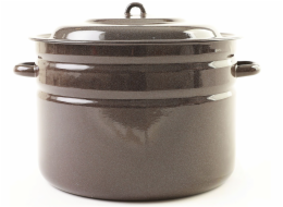 Hrnec gastro 25 l/36 cm s poklicí Olymp dekor hnědý granit