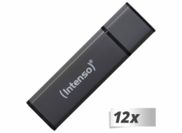 12x1 Intenso Alu Line       16GB USB Stick 2.0 anthrazit
