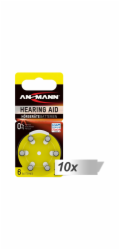 10x6 Ansmann Zinc-Air 10 (PR70) Hörgeräte Batterien