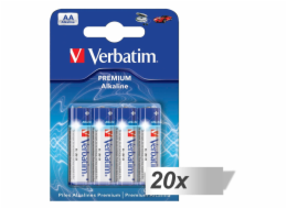 20x4 Verbatim Alkaline Batterie Mignon AA LR6              49921