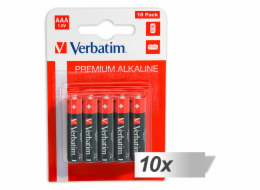 10x10 Verbatim Alkaline Batterie Micro AAA LR 03            49874