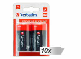 10x2 Verbatim Alkaline Batterie Mono D LR 20               49923