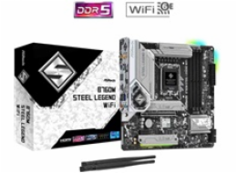 ASRock MB Sc LGA1700 B760M STEEL LEGEND WIFI, Intel B760, 4xDDR5, 1xDP, 1xHDMI, WI-FI, mATX