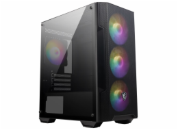 MSI MAG FORGE M100A computer case Micro Tower Black Transparent